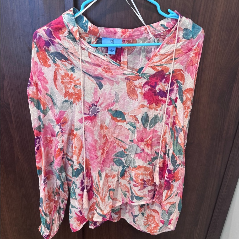 CeCe Floral Flowy Too in Pink and Orange